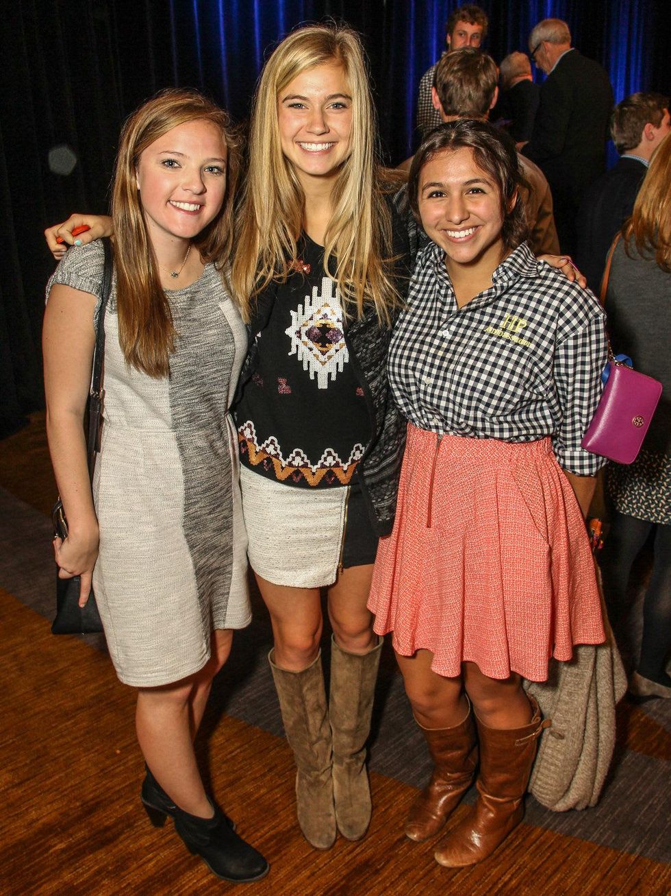 Grace Restrepo, Meghan McCollum and Lainey Gonzales, CARE Breakfast