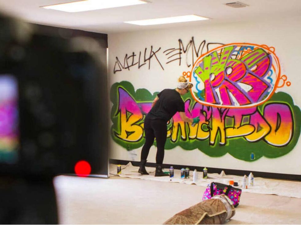 Graffiti workshop at Creating in Cahoots in McKinney