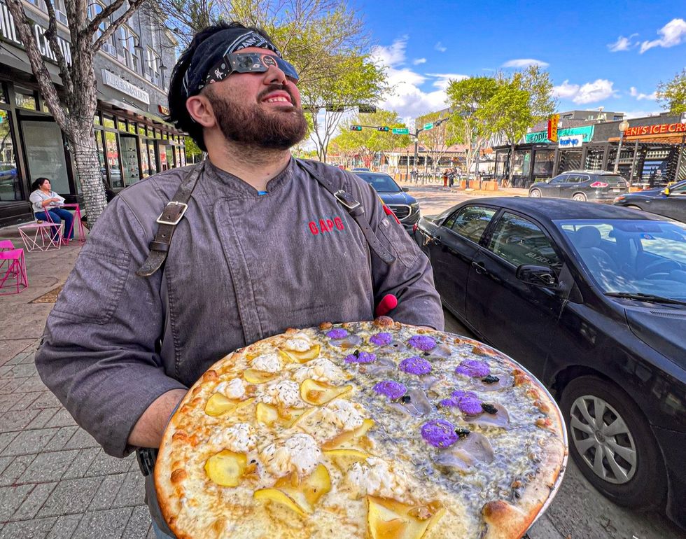 Greenville Avenue Pizza eclipse glasses