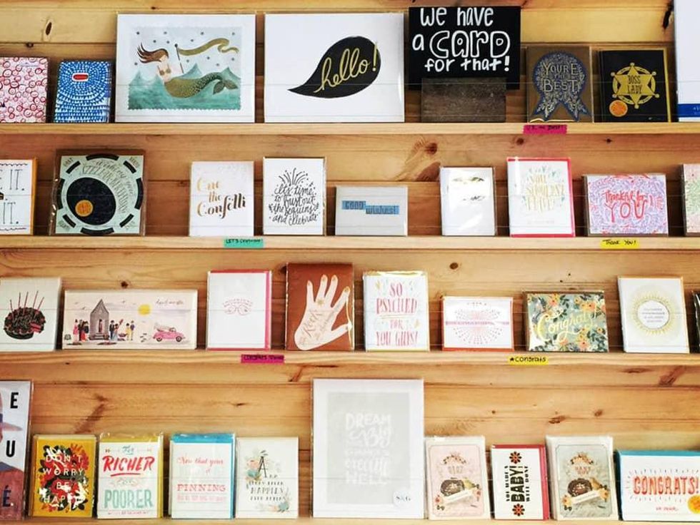 Greeting cars at the T Shop in Dallas