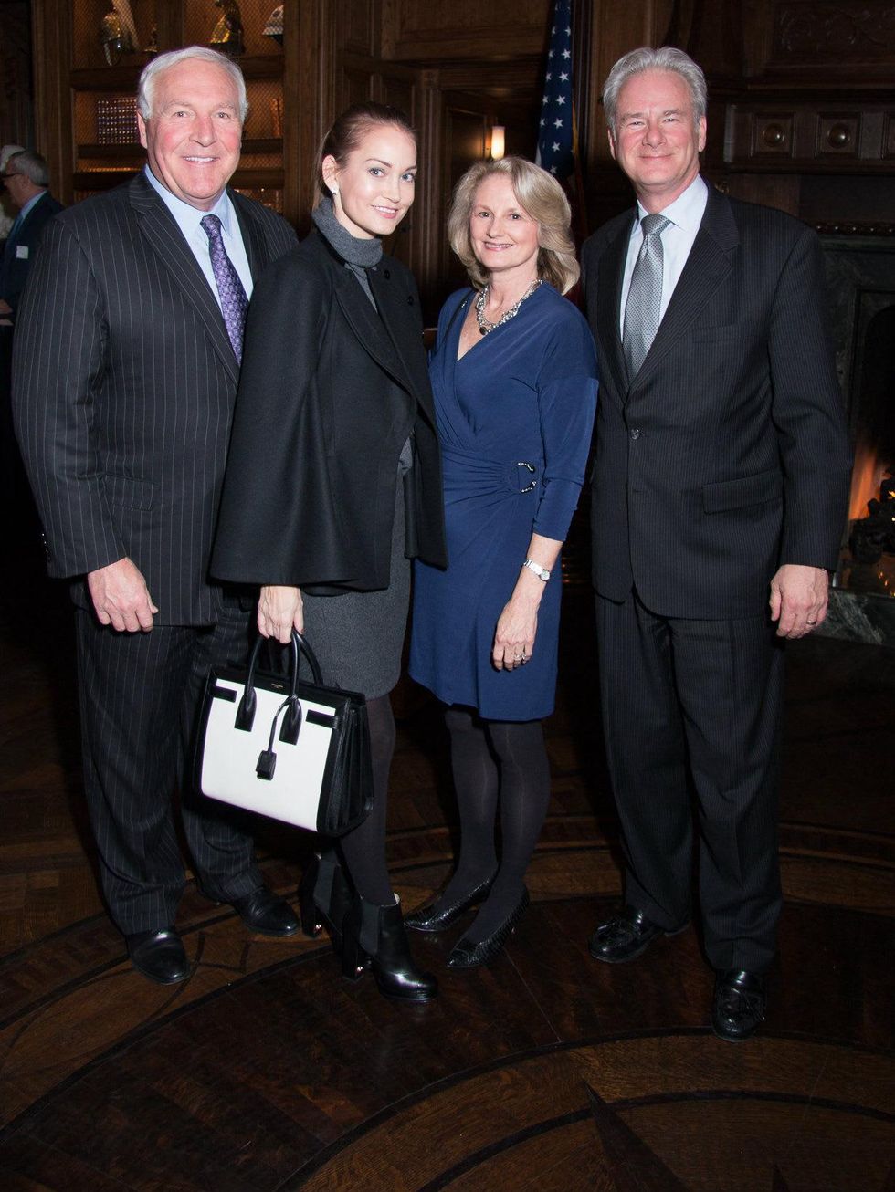 Greg and Julie Land, Doug Lueders and Gerald Louviere, Billiard Ball Kickoff