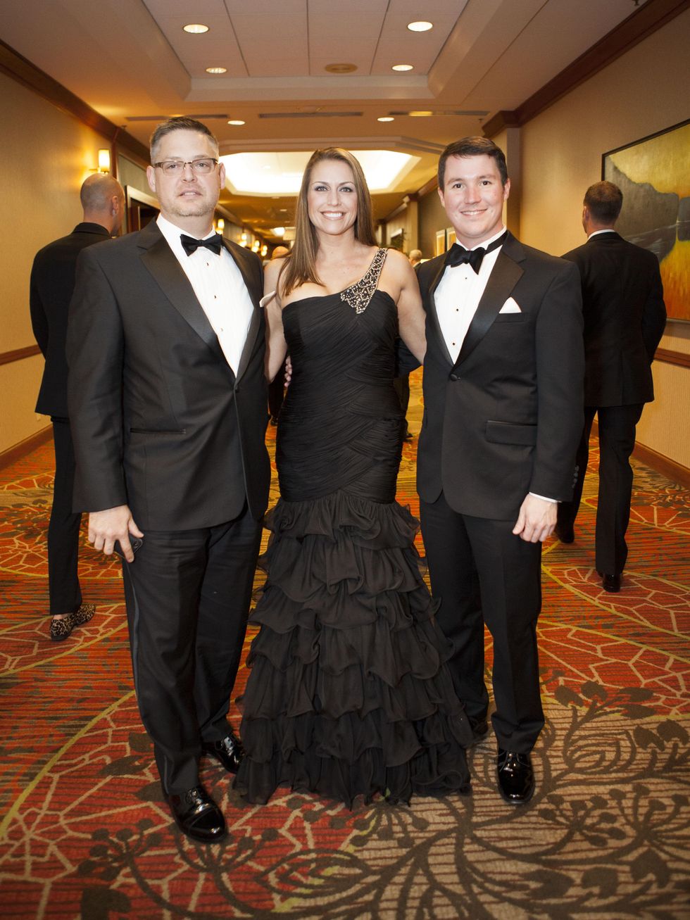 Greg Franklin, JaNell James, Jeffrey Dorough, black tie dinner