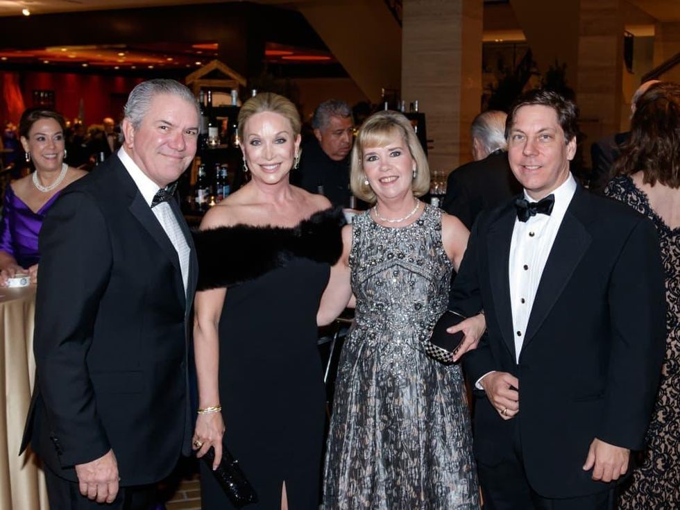Greg Hext, Kim Hext, Christie Carter, Hudson Weichsel, Crystal Charity Ball 2017
