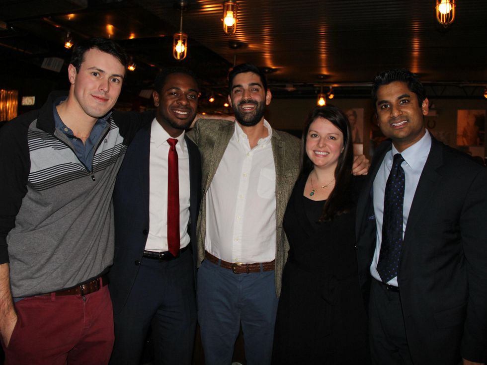 Gunnar Rawlings, Byron Sanders, Christian Yazdanpanah, Krista Nightengale, United Way Pecan Lodge Kickoff