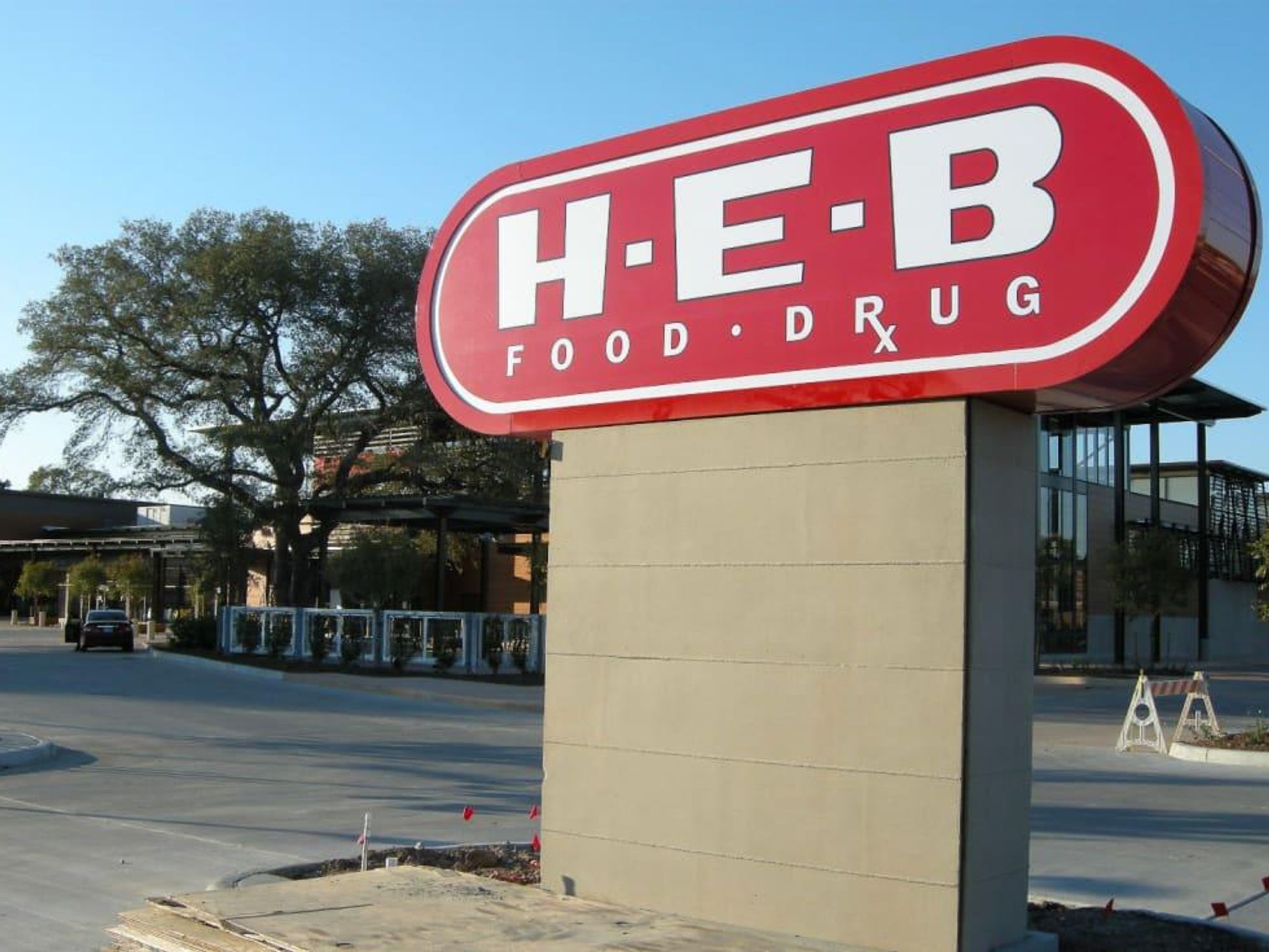 H-E-B sign supermarket