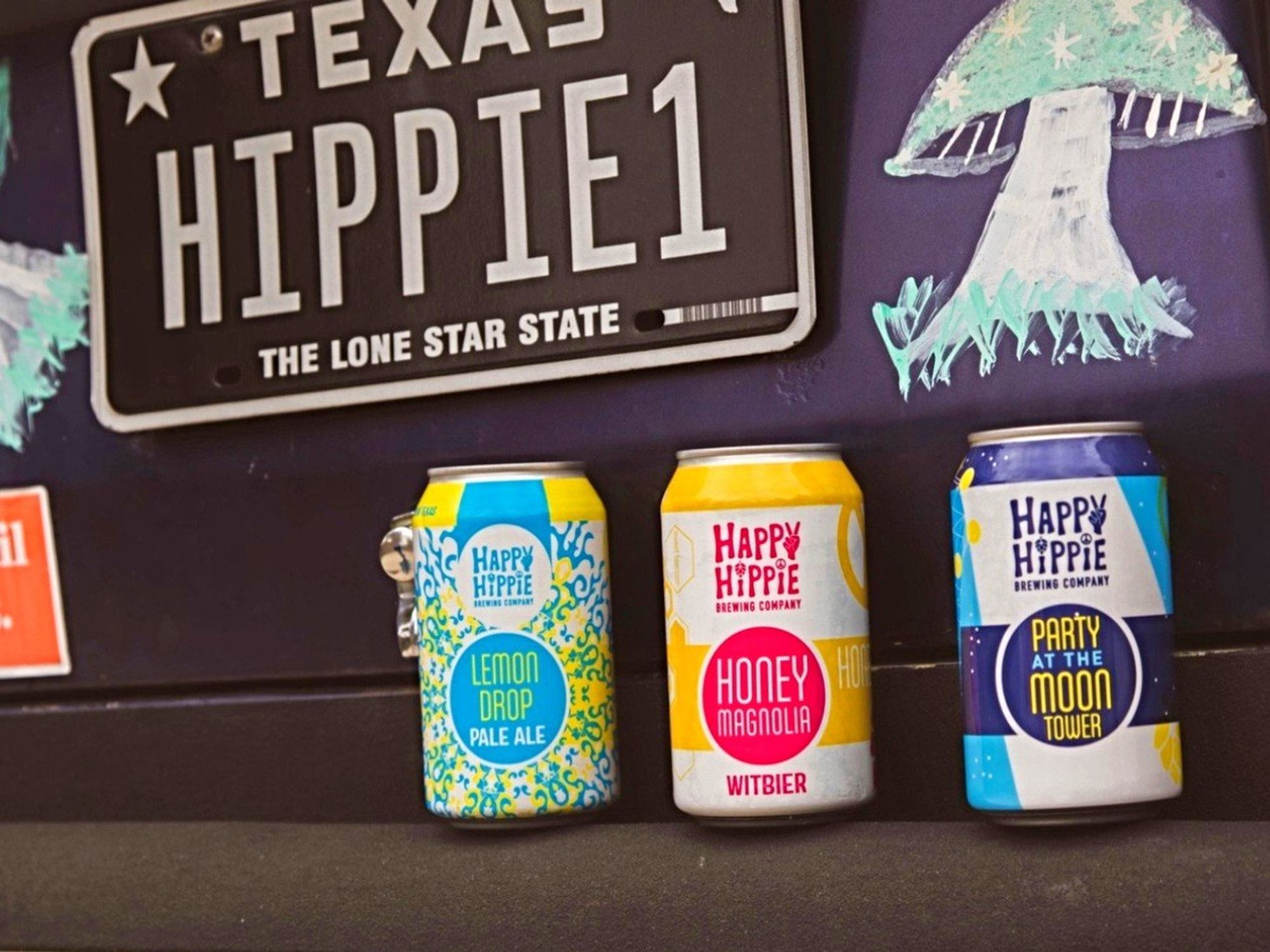 Happy Hippie Brewing beer cans