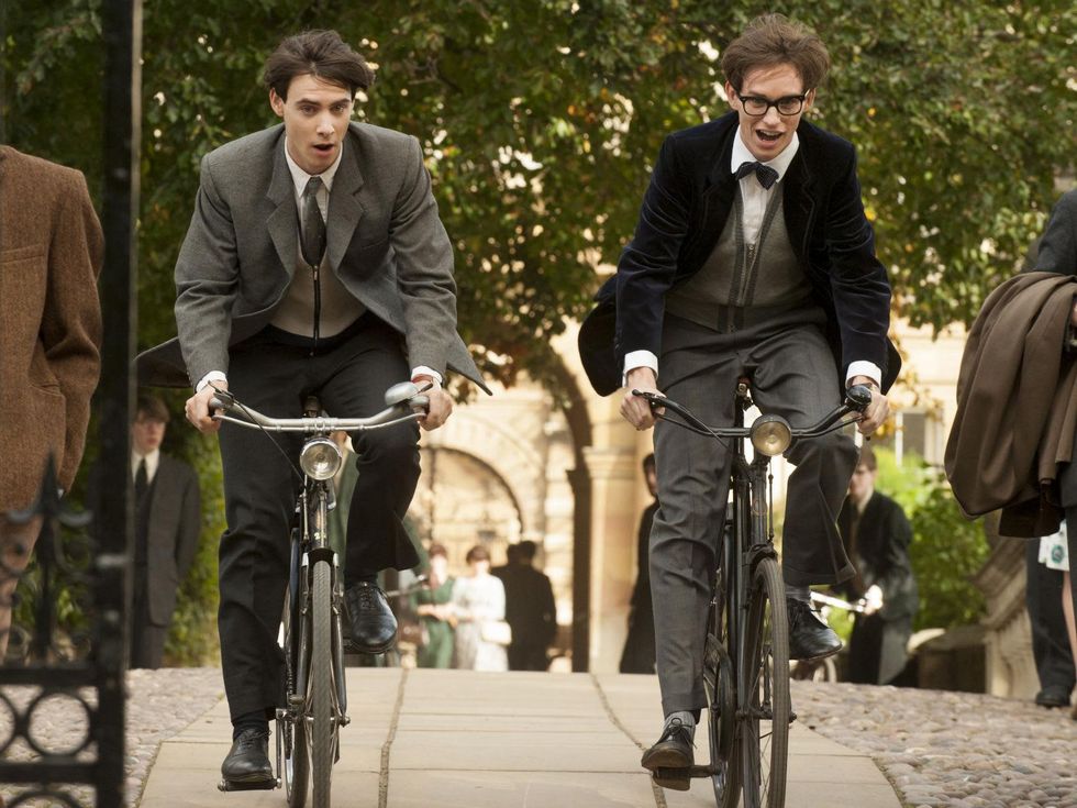 Harry Lloyd and Eddie Remayne in The Theory of Everything