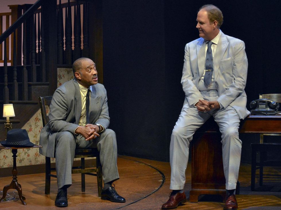 Hassan El-Amin and James Crawford in Dallas Theater Center's Driving Miss Daisy