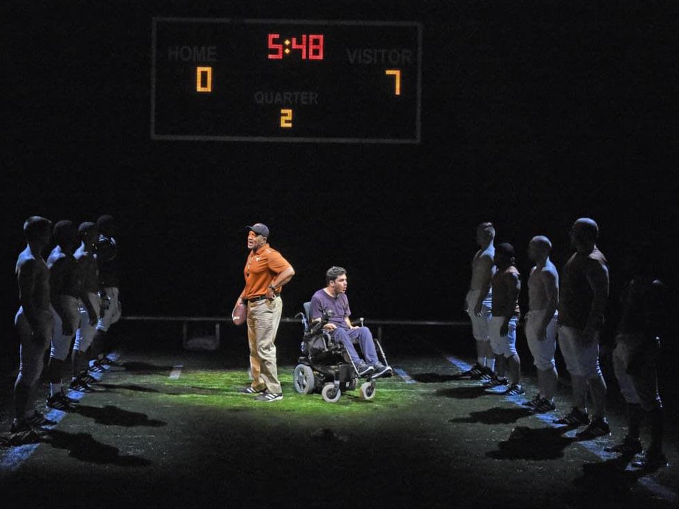 Hassan El-Amin and Zack Weinstein in Dallas Theater Center's Colossal