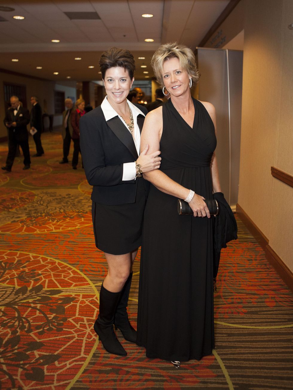 Heather Evans, Tiffany Watson, black tie dinner