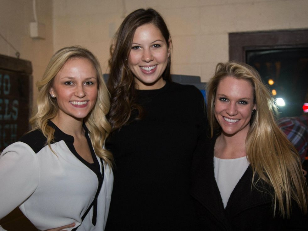 Heather Ridgeway, Adrienne Gehan, Jordan Brooks, Pecan Lodge United Way Kickoff party