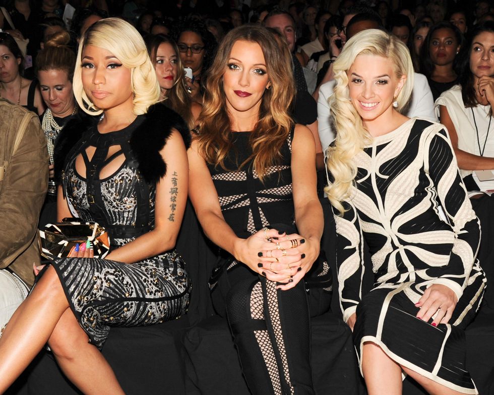 Herve Leger, Nicki Minaj, Katie Cassidy, Gloriana May,Mercedes-Benz Fashion Week, Sept. 2013