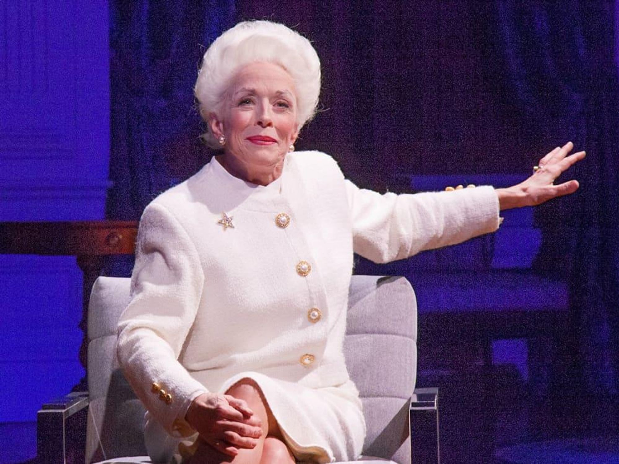 Holland Taylor as former governor Ann Richards in the Broadway play Ann.