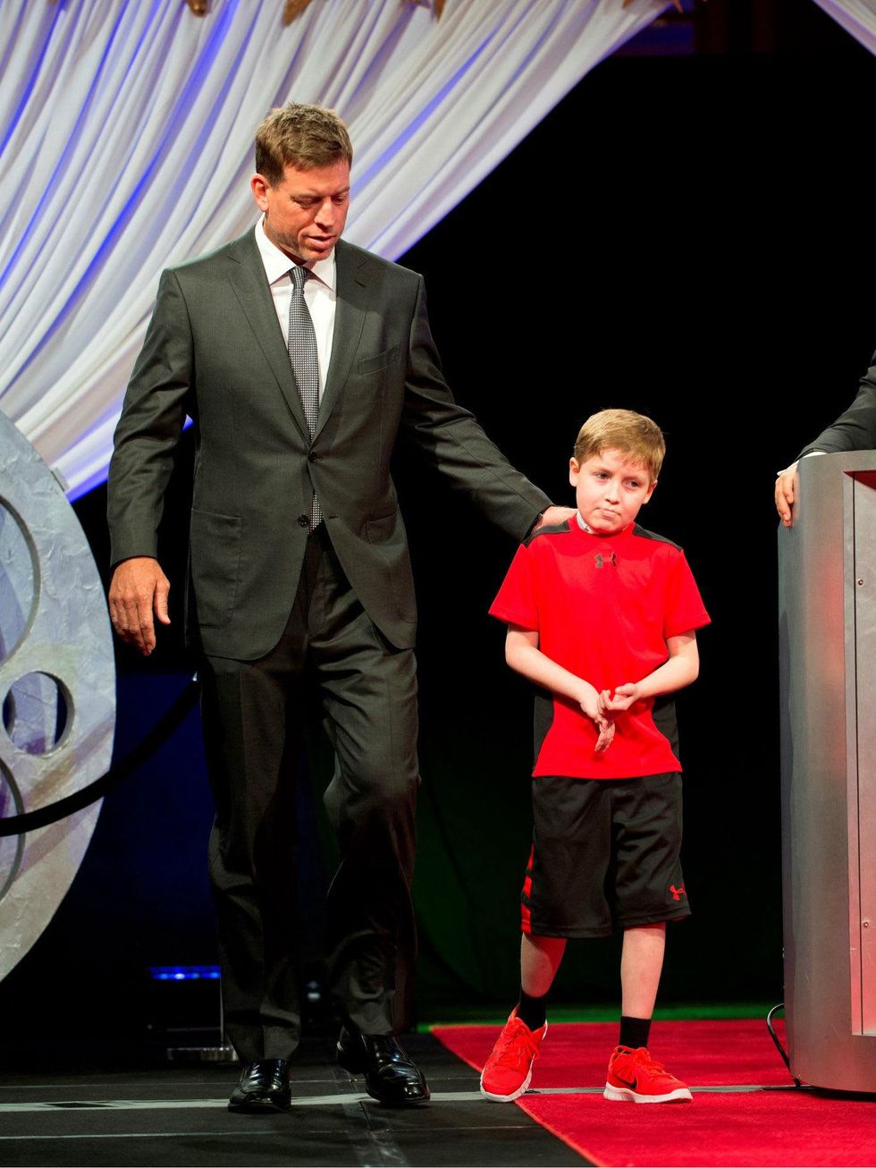 honorary co chair troy aikman and bryce duffy, childrens cancer fund luncheon