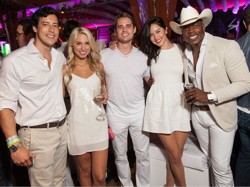 Horacio Moros, Ashley Sherrell, Richard Hill, Briana Rabelo, Junior Desinor, white party