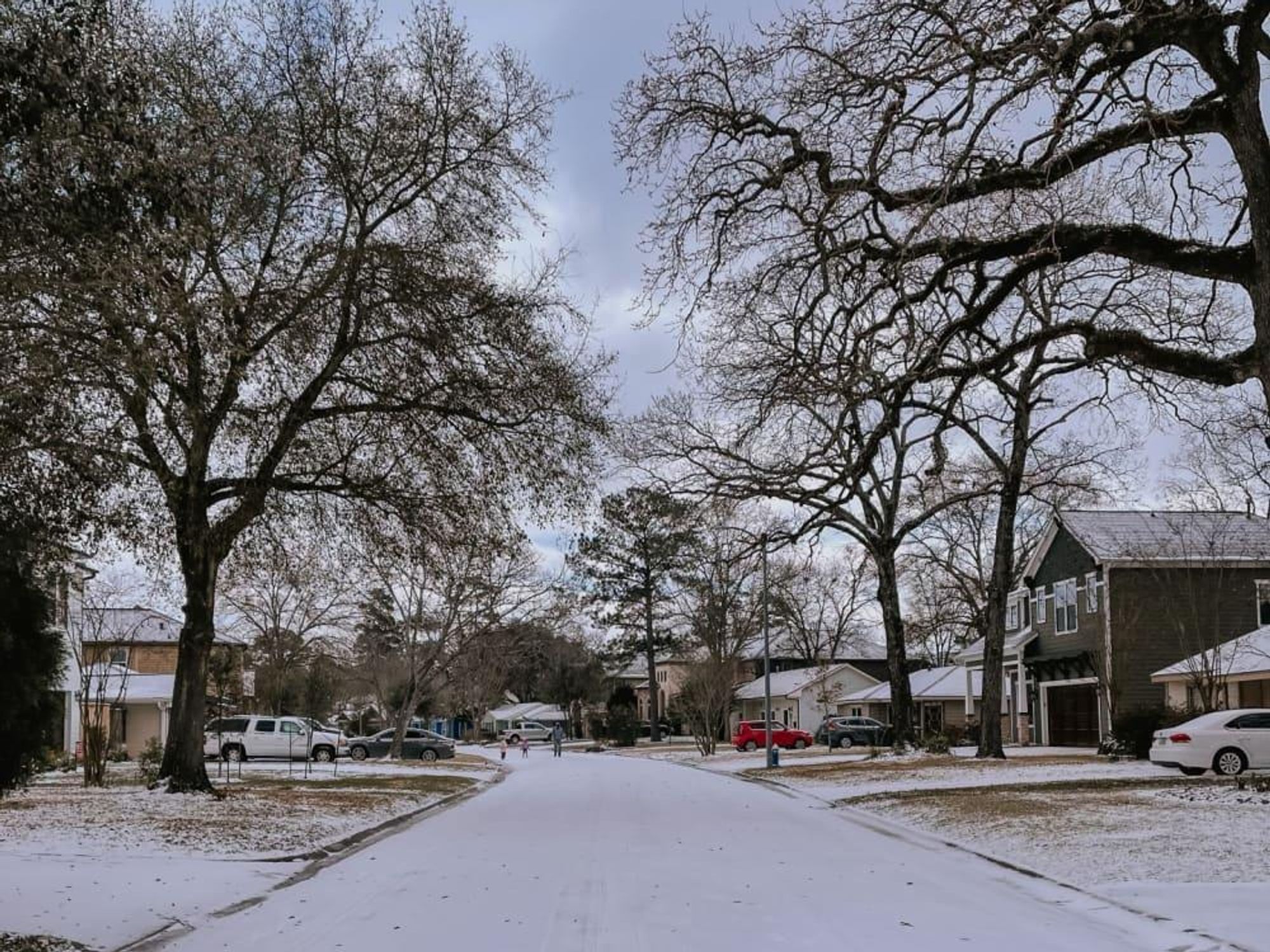 Houston Oak Forest snow 2021