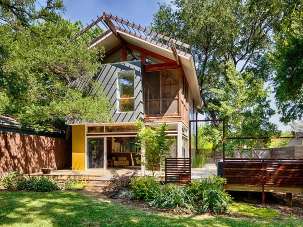 Houzz Dallas house home modern garden pavilion Little Forest Hills
