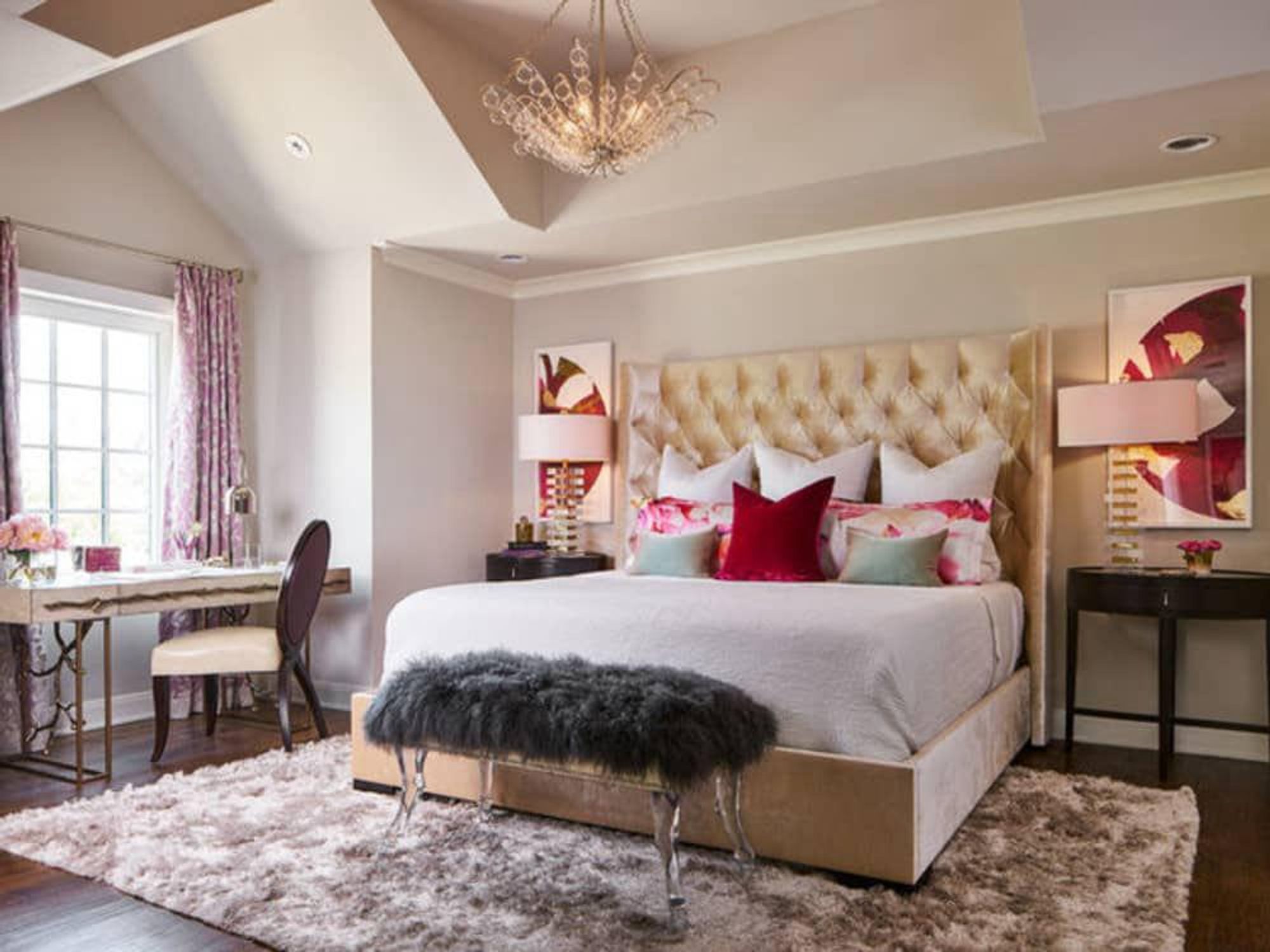 Houzz luxury estate remodel Dallas master bedroom