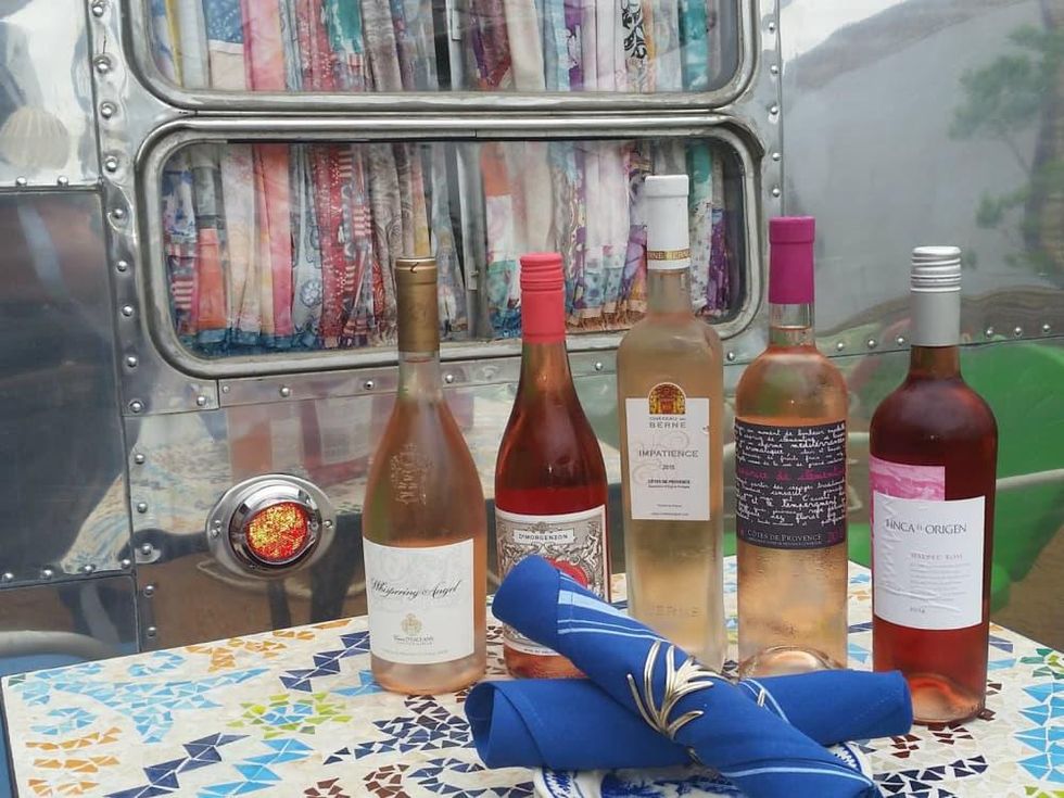 Ida Claire Airstream and rose wine