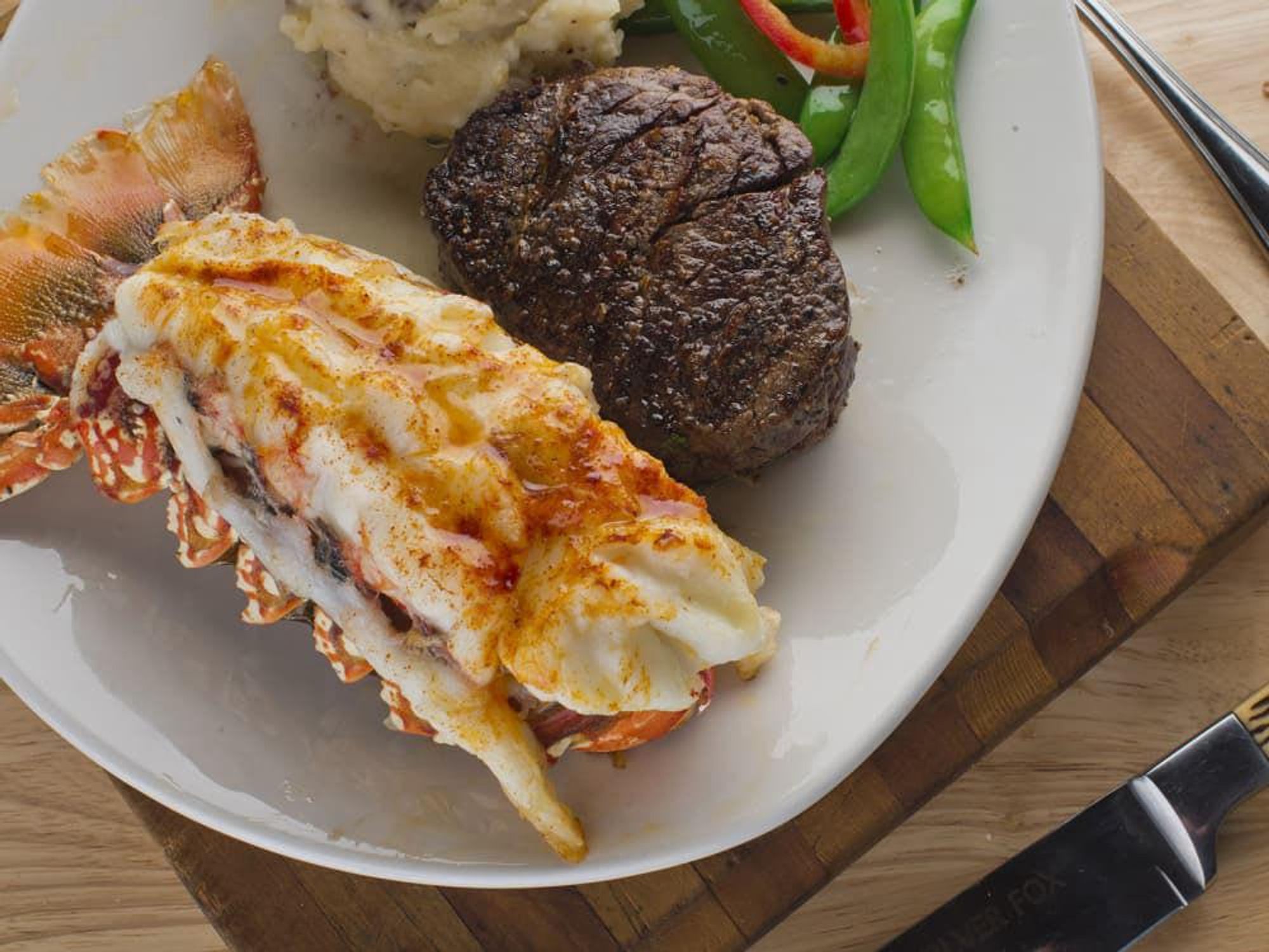 III Forks steak fillet lobster dish 2015