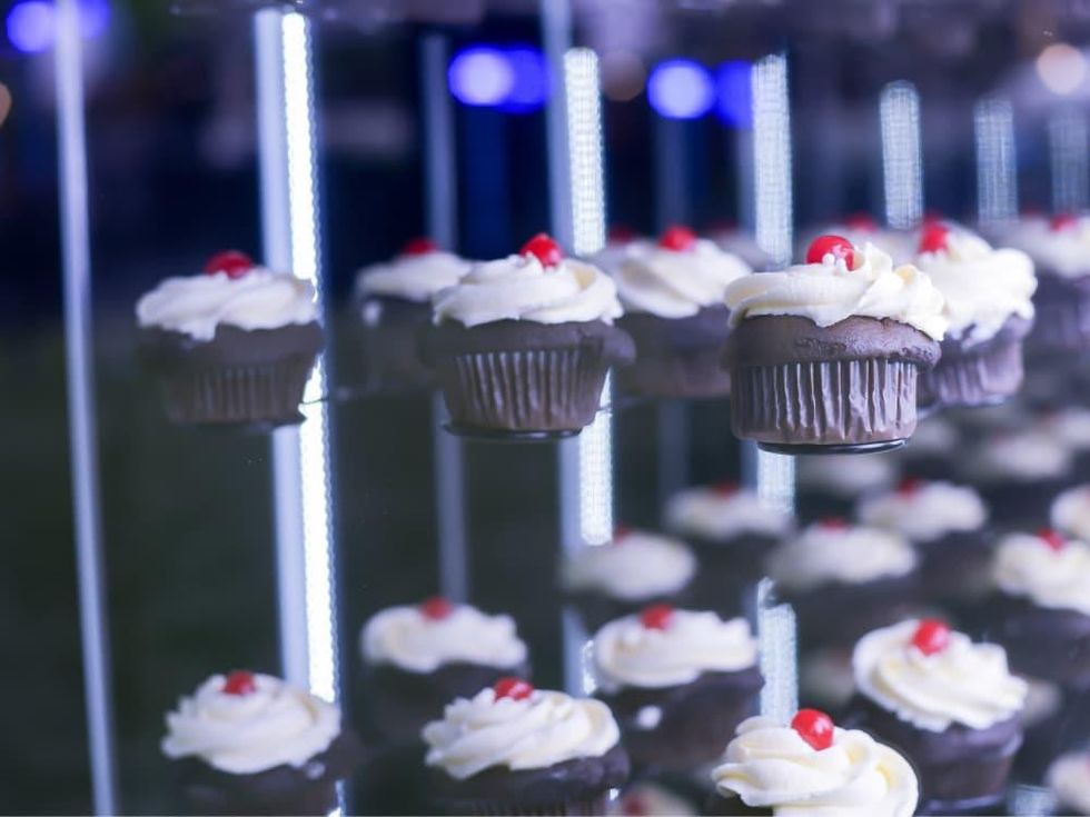Infinity cupcake wall at Eye Ball 2016