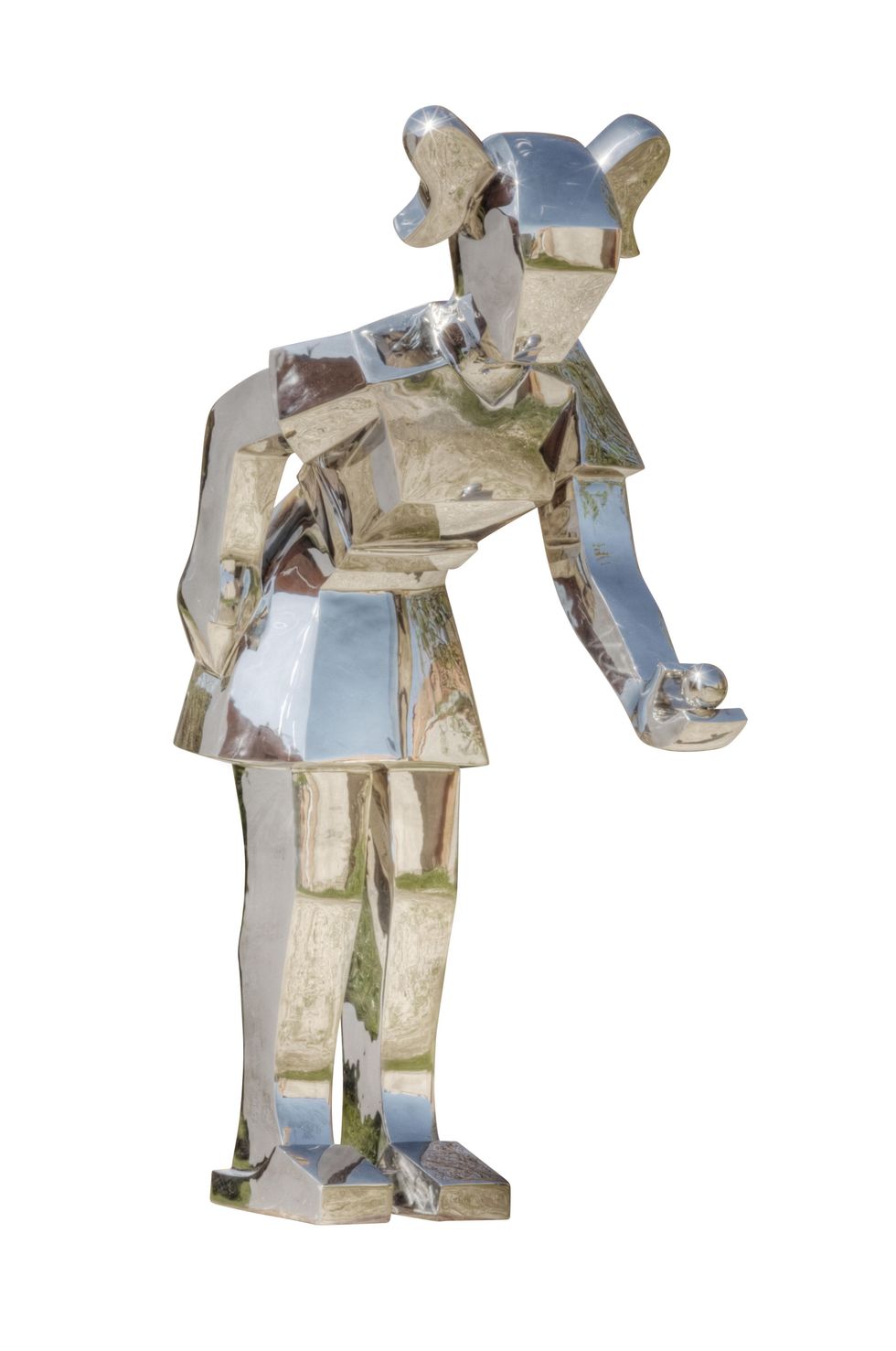 Ingrid metal sculpture at Hotel Lumen in Dallas