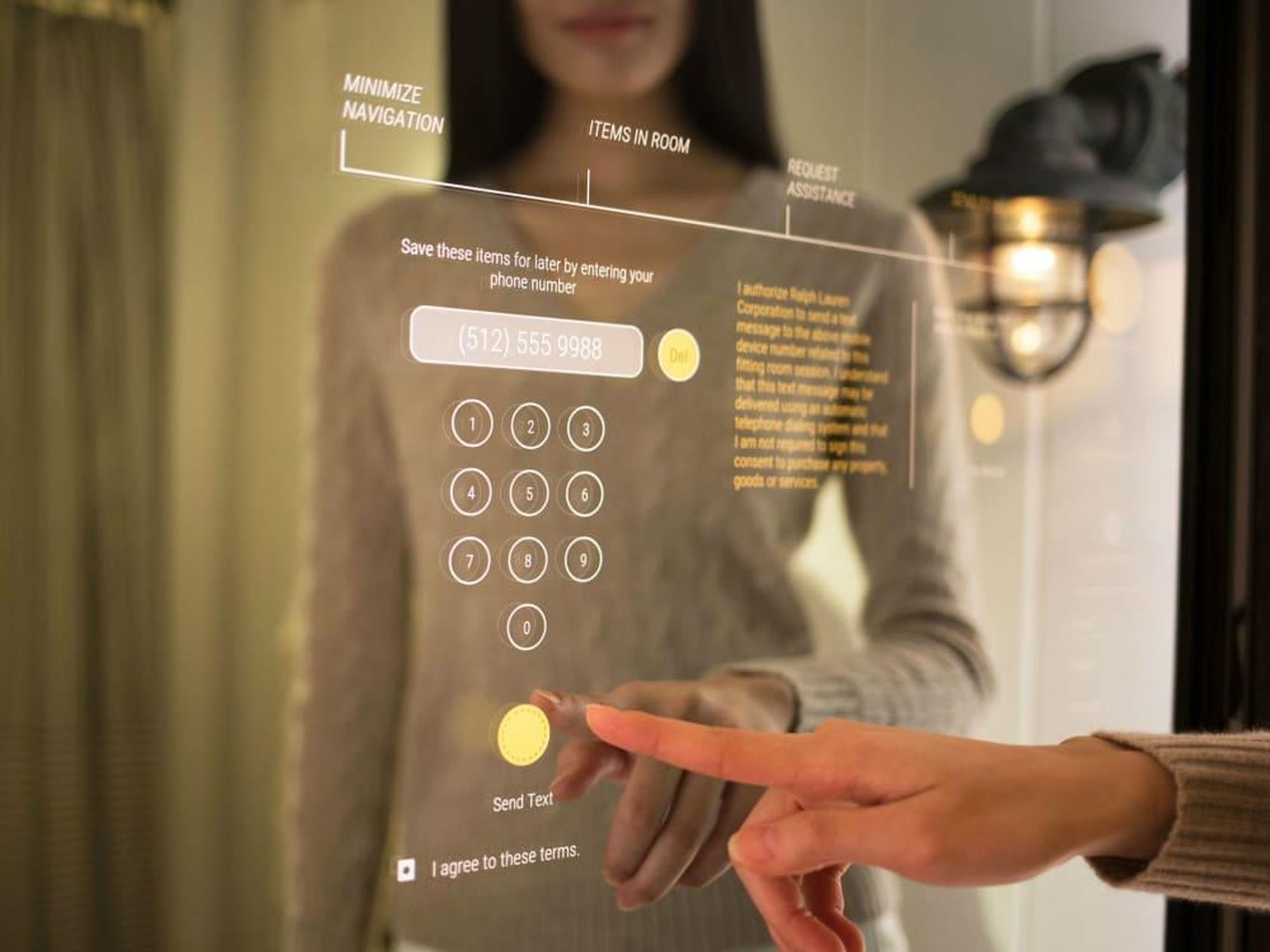 Interactive mirror at Polo Ralph Lauren