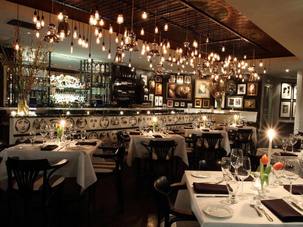 Interior of Dragonfly restaurant at Hotel Zaza Dallas