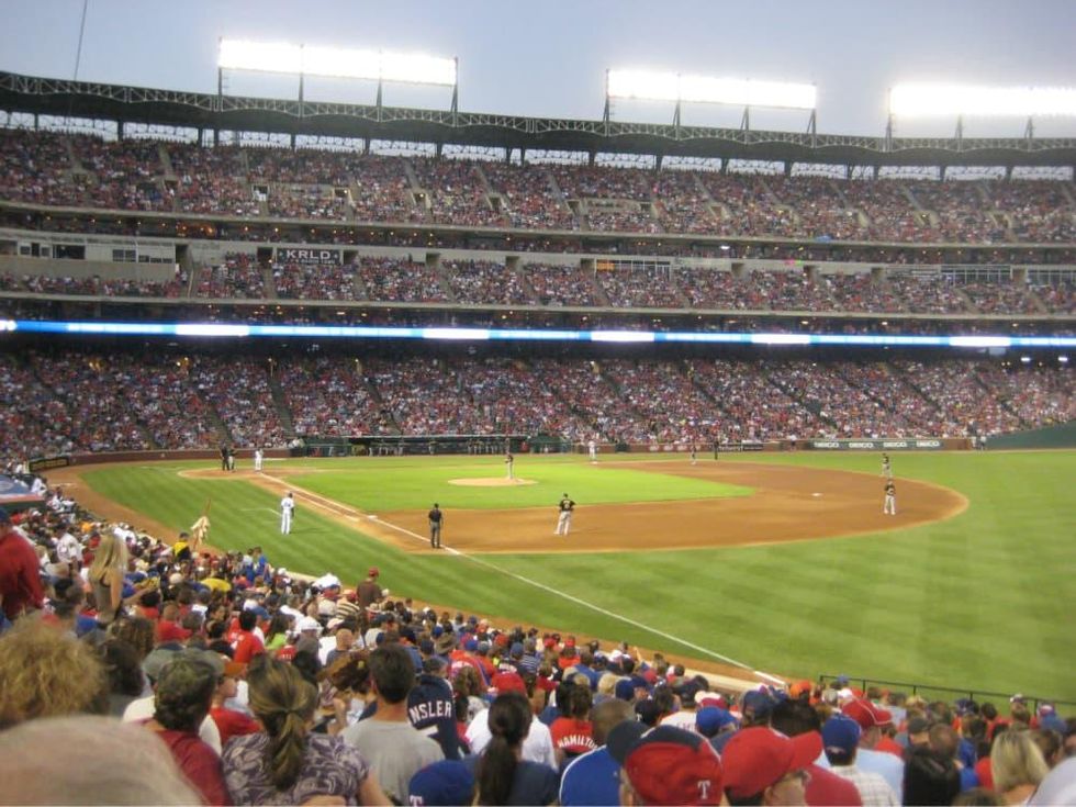 Interior of Rangers Ballpark in Arlington