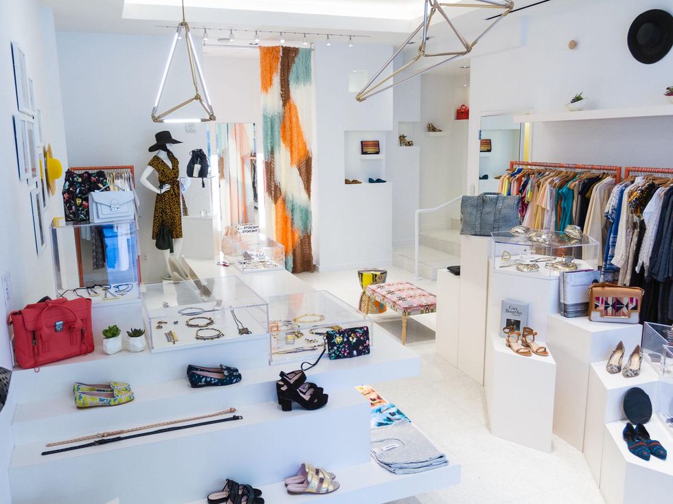 Interior of TenOverSix boutique in Dallas