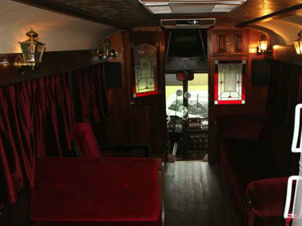interior of Willie Nelson 1983 Eagle tour bus sold on Craigslist