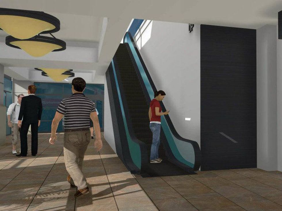 Interior rendering of Preston Center skybridge