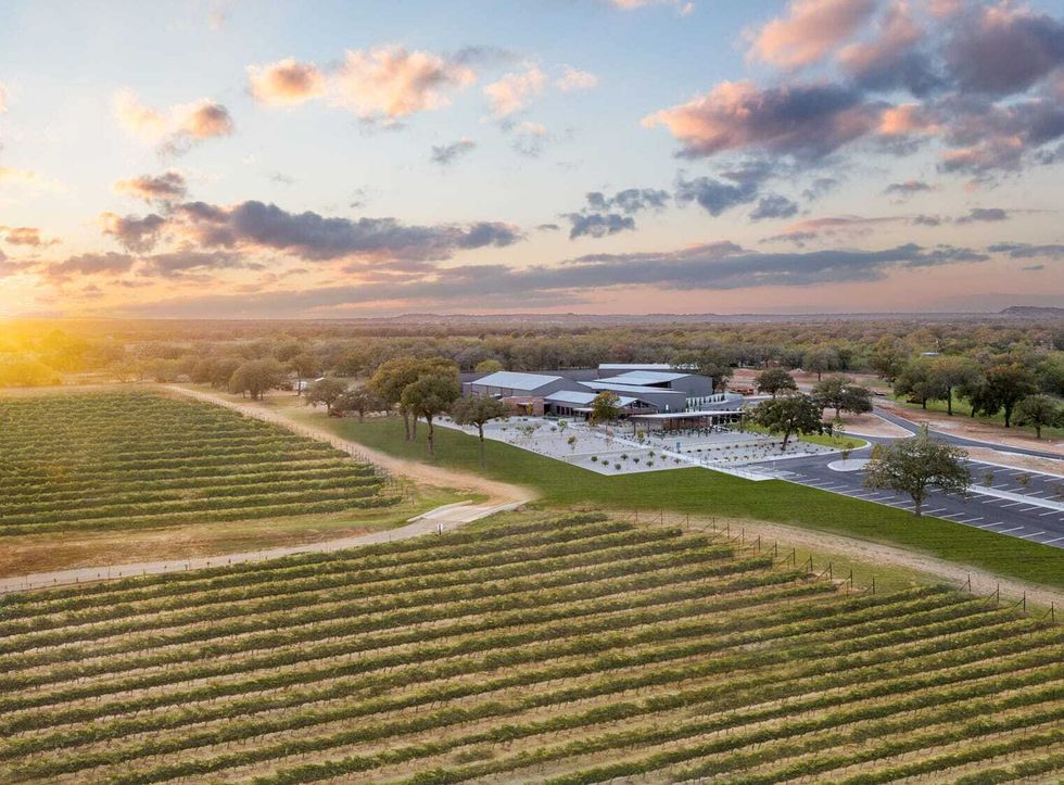 Invention Vineyards Fredericksburg aerial