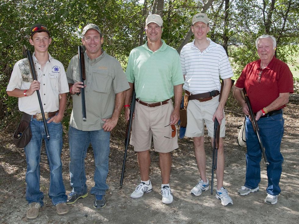 Jace McCarty, Jimmy McCarty, Jim Graham, Mike Pickens, Larry Schaefer, clay shooting