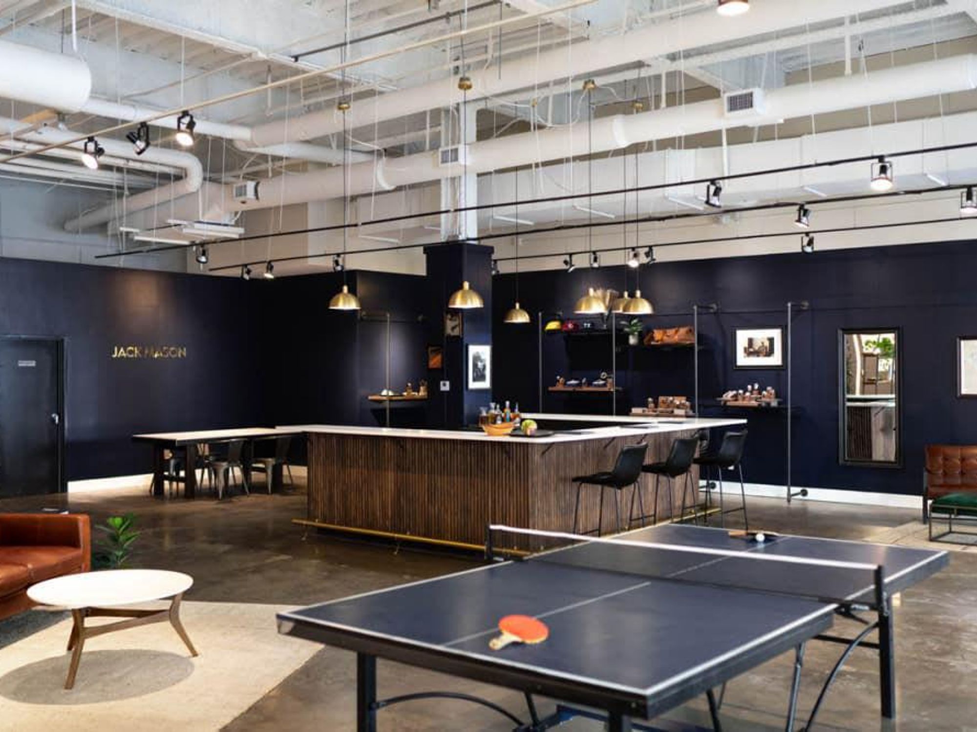 Jack Mason store interior, ping pong table