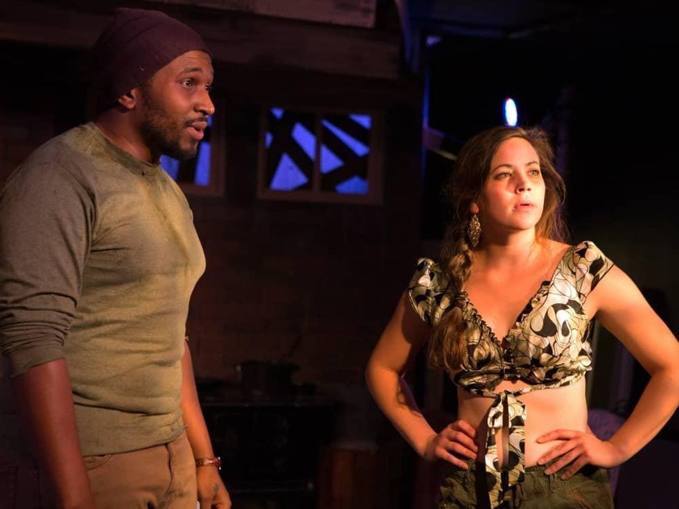 Jamall Houston and Madison Hart in The Bird at Theatre Too