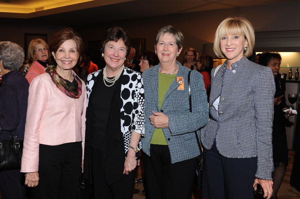 Jan Hart Black, Camille Keith, Liz Oliphant, Debbie Branson at Dallas Women's Foundation Dinner