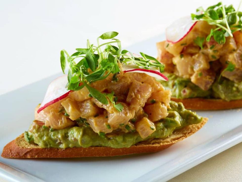 Japanese yellowtail tartare bruschetta at House of Blues Foundation Room