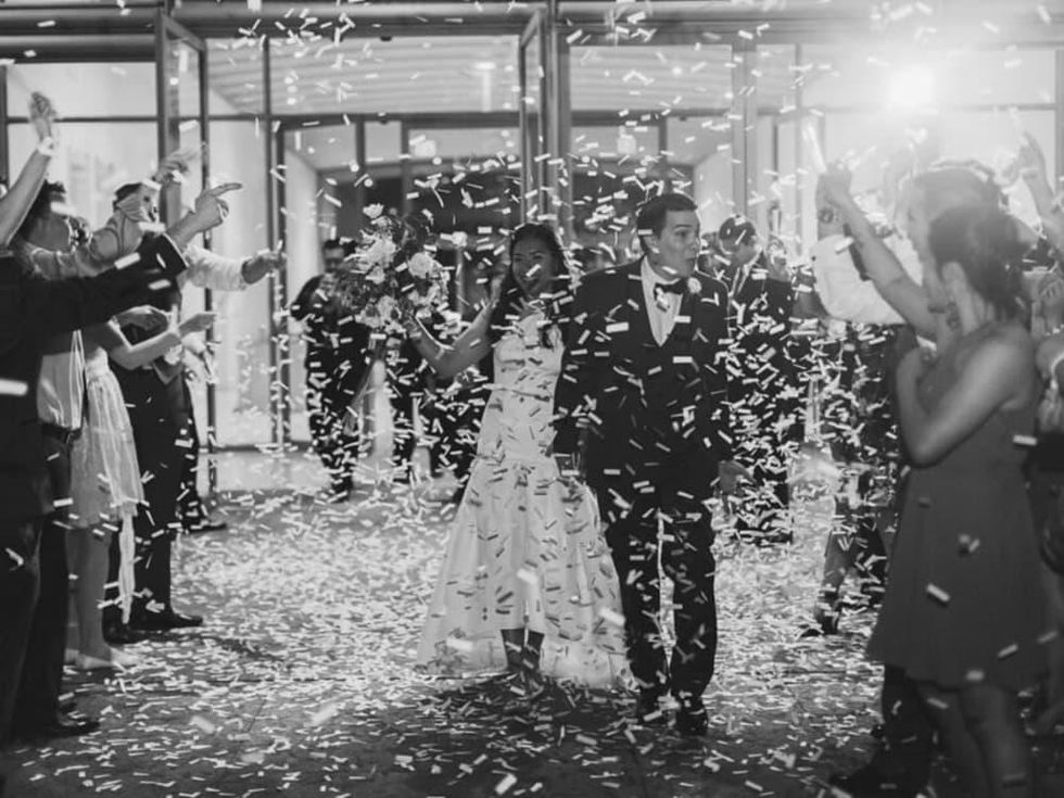 Jared + Diana leaving reception