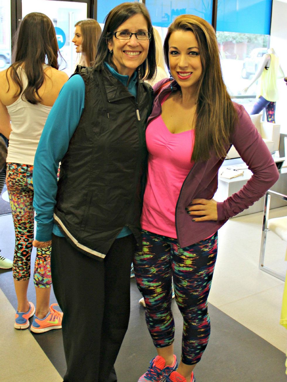 Jeanette and Jenny Anchondo, flywheel party