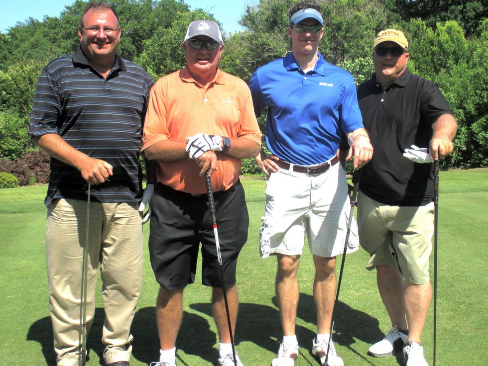 Jeff Leggett, Dennis Leach (Ecolab), Justin Merritt and Shaun Young , promise house golf tournament