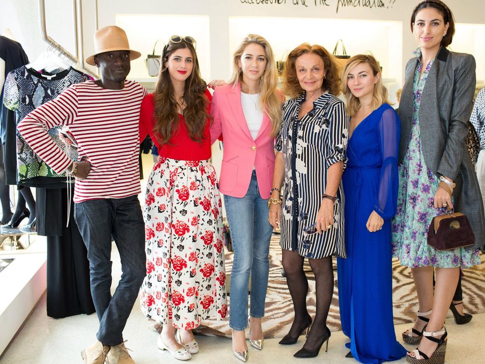 Jenke-Ahmed Tailly, Bettina Santo Domingo, Sabine Ghanem, Diane von Furstenberg, Nasiba Adilova, and Federica Fanari