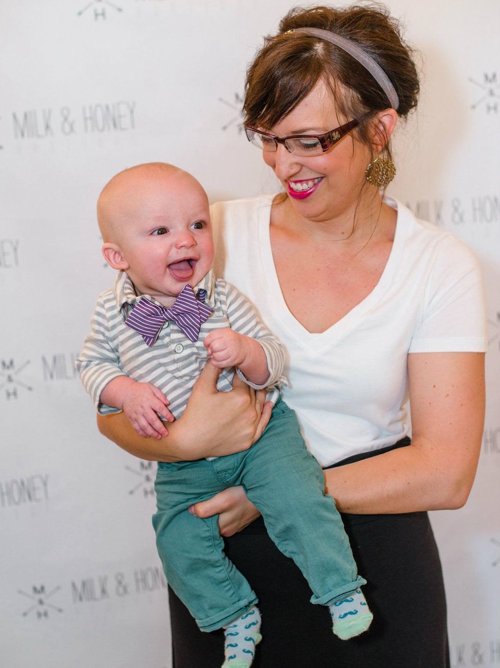Jennifer and Cohen Hughes, Baby bow tie event at Milk & Honey