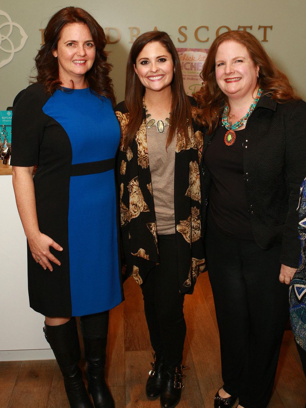 Jennifer Evans Morris, Chick Lit Luncheon 2014 chair, Celeste Lockin, event coordinator, Kendra Scott West Village, and Paige McDaniel, chick lit kickoff