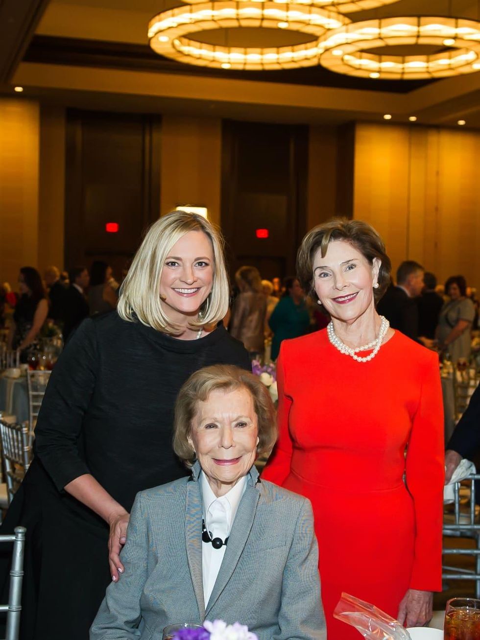Jennifer Sampson, Ruth Sharp Altshuler, Laura Bush