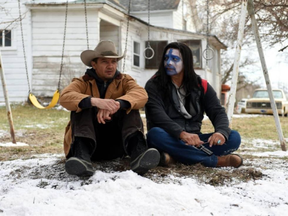 Jeremy Renner and Gil Birmingham in Wind River