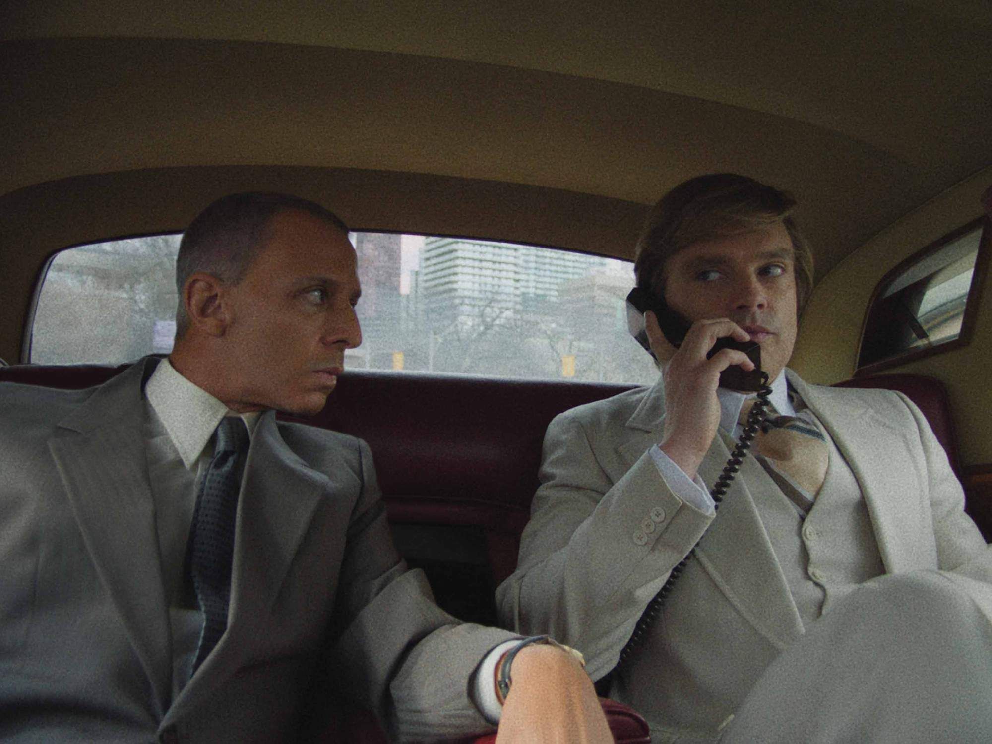 Jeremy Strong and Sebastian Stan in The Apprentice