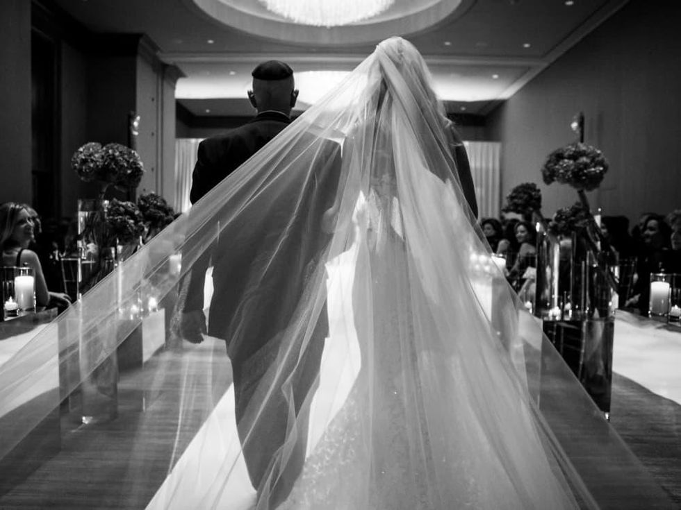 Jess and Alex Prescott Wedding, bridal entrance