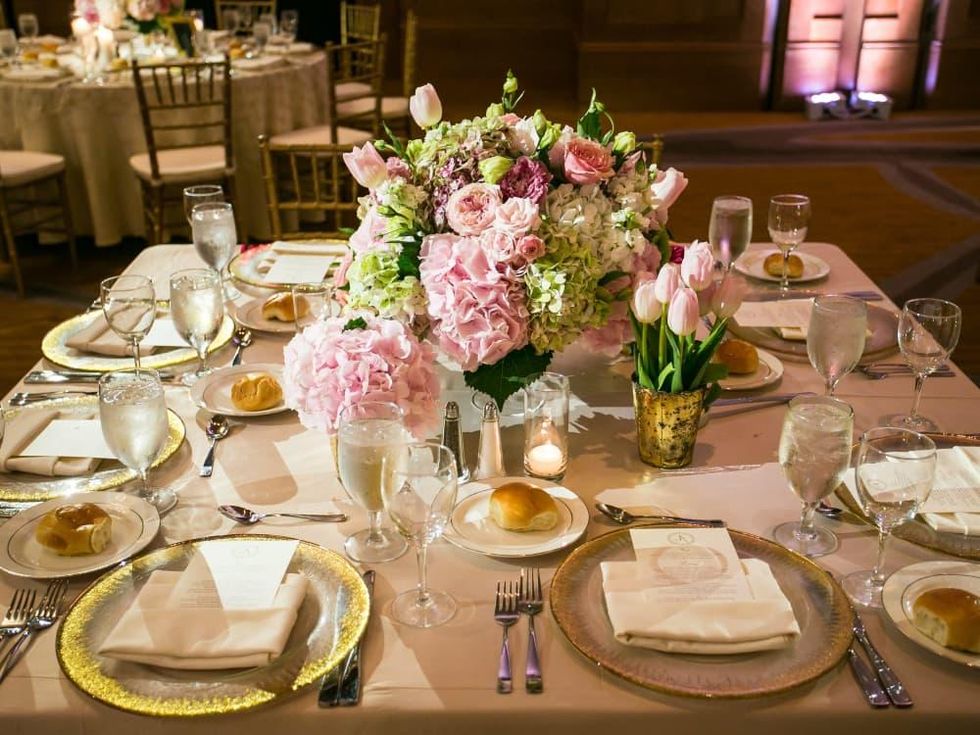 Jess and Alex Prescott Wedding, table setting