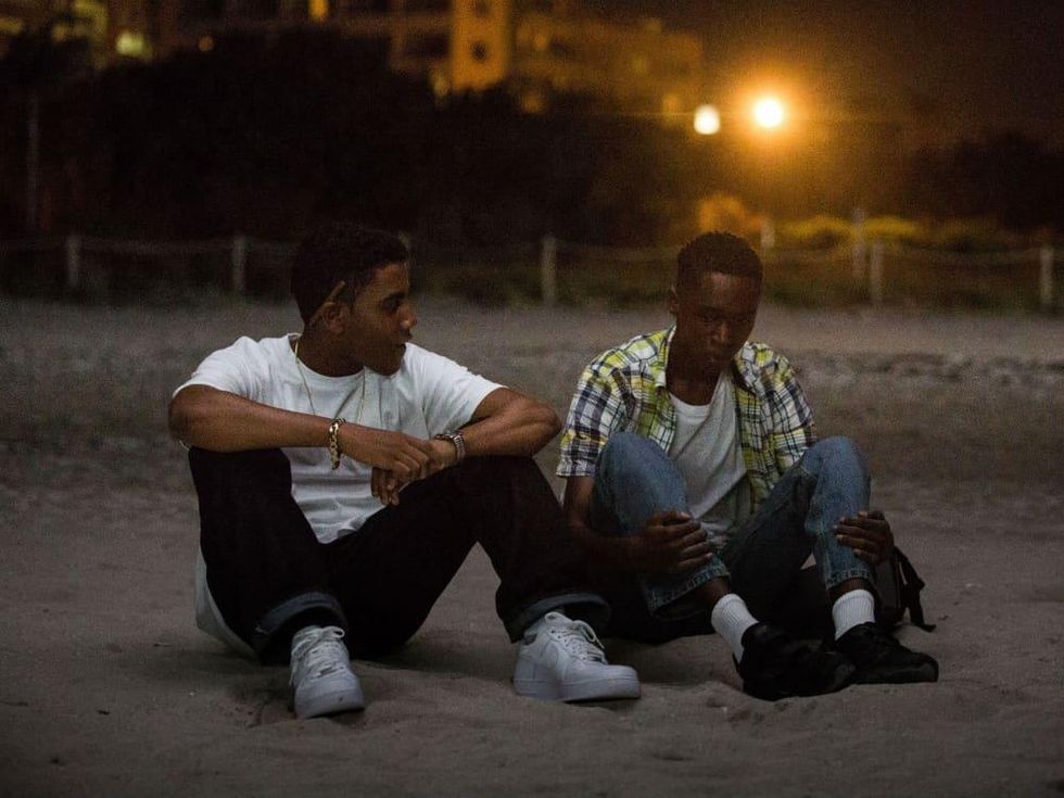 Jharrel Jerome and Ashton Sanders in Moonlight